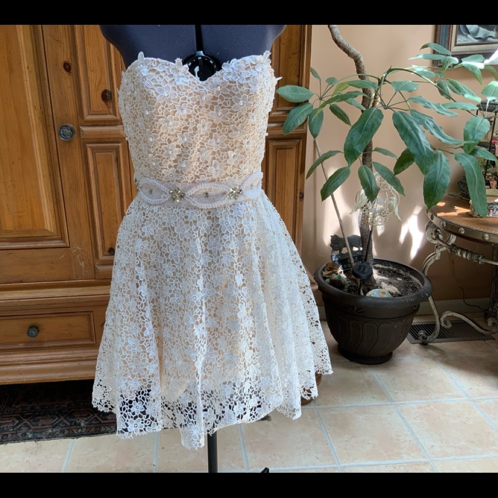 GORGEOUS Wedding Dress Beautiful strapless lace